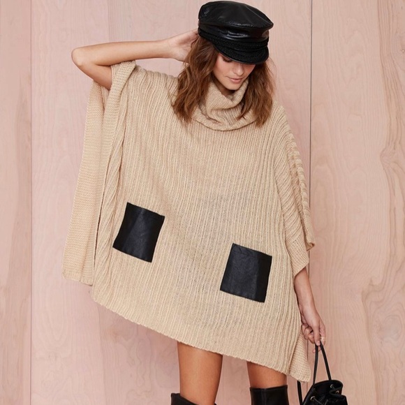 Nasty Gal Sweaters - Nasty Gal Day Tripper Turtleneck Poncho